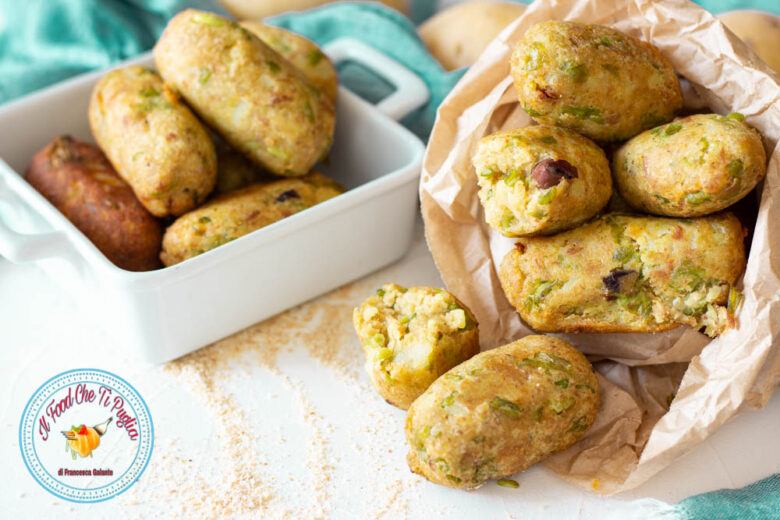 Crocchette patate tonno fagiolini e taggiasche